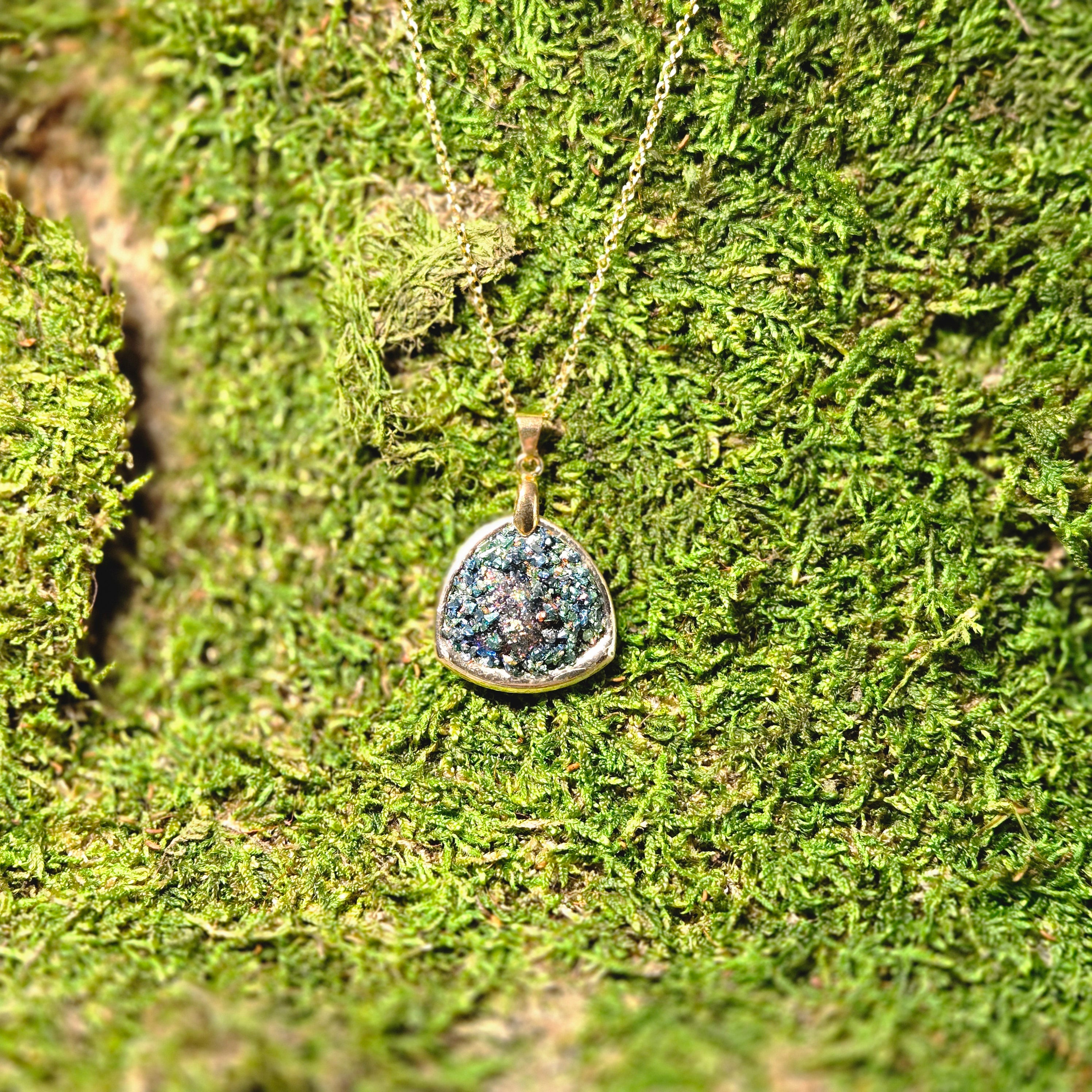 The Cosmic Glen Broken Rock Shield Pendant