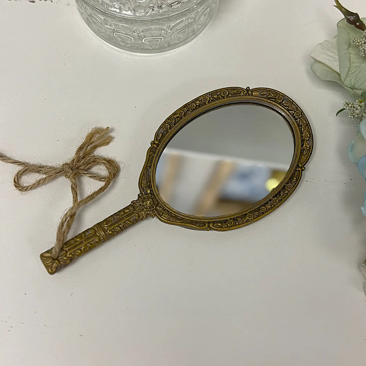 French Vintage Hand-Held Mirror
