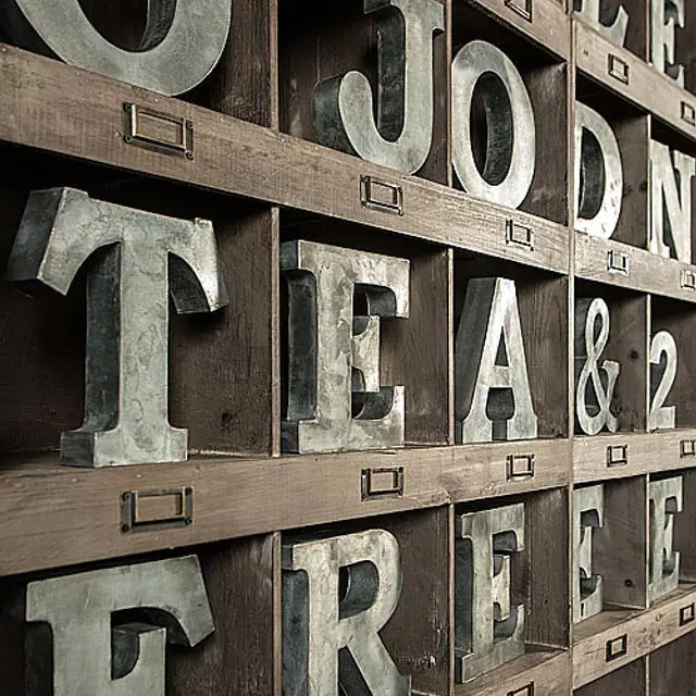 Zinc Metal Alphabet Letter