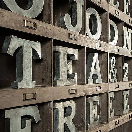 Zinc Metal Alphabet Letter
