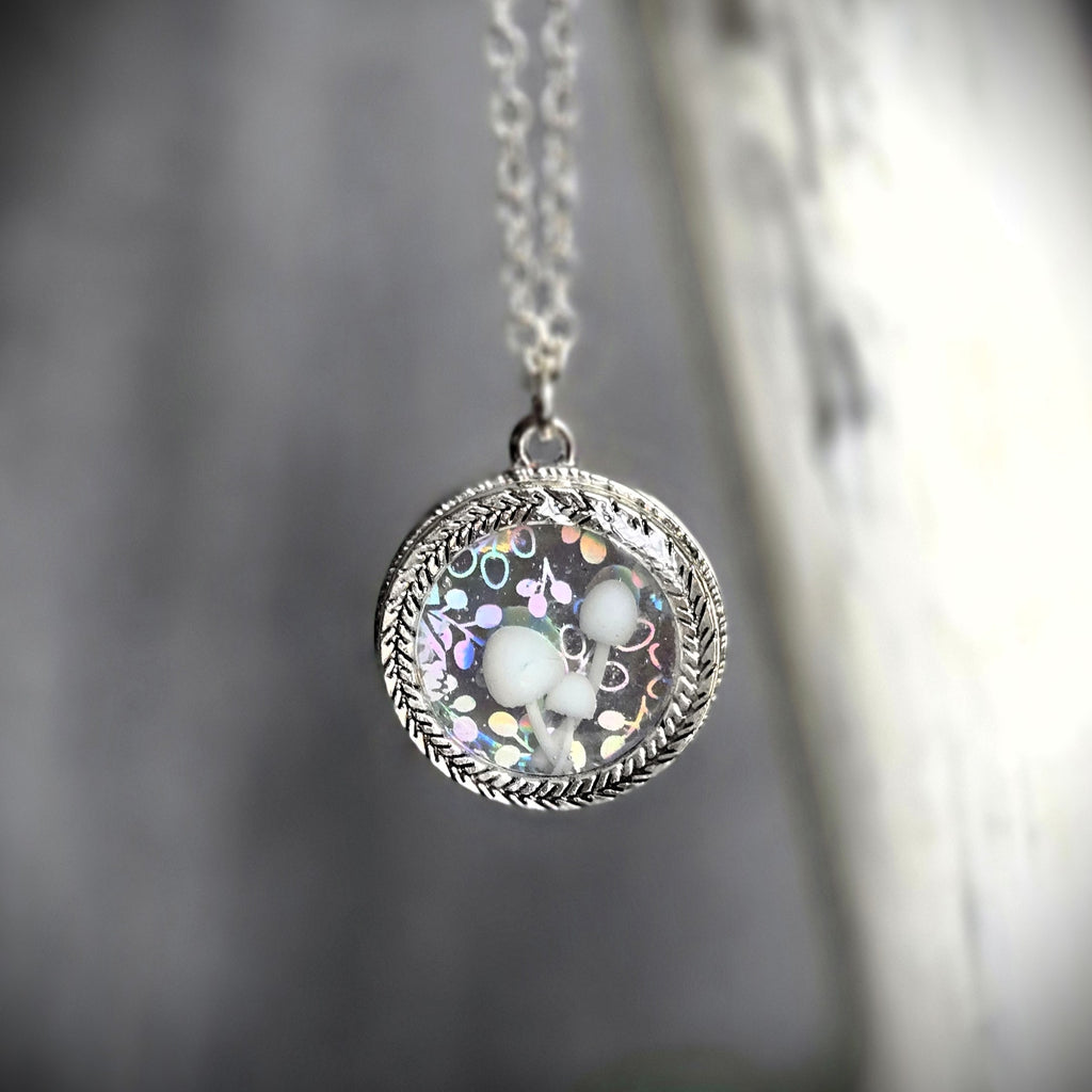 Cosmic Glen Silver Spore Pendant