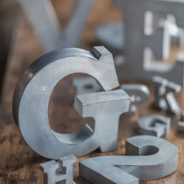 Zinc Metal Alphabet Letter