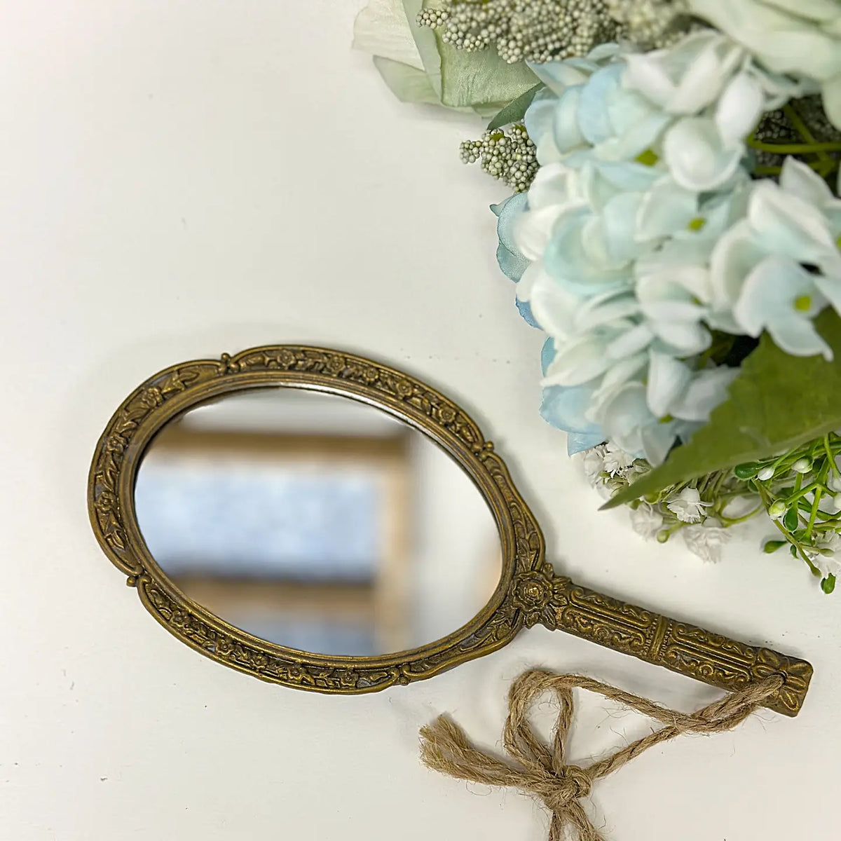 French Vintage Hand-Held Mirror