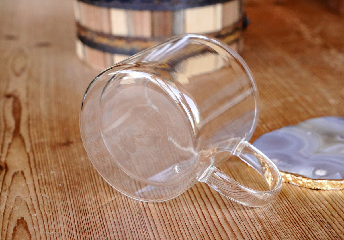 Straight-Edge Double-Wall Glass Mug