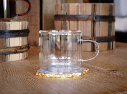 Straight-Edge Double-Wall Glass Mug