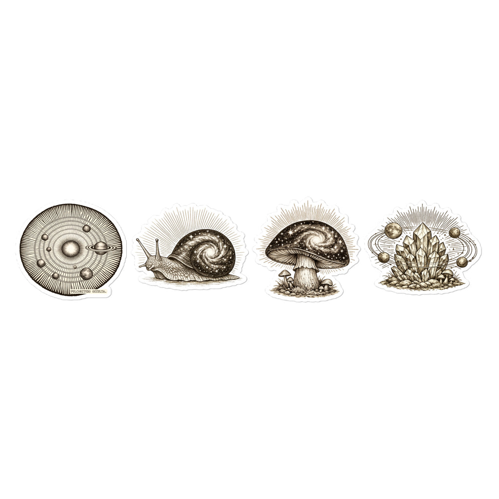 Beauty Undiscovered sepia tone kiss-cut sticker set – vintage art stickers