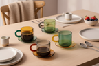 Niko Glass Espresso Cup & Saucer, Set of 4