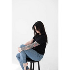 The Mom Crop in Jet Black